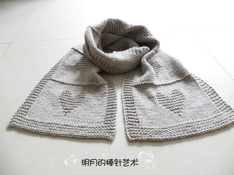 愛的心意  男士圍巾（零基礎(chǔ)視頻） - 明月的棒針?biāo)囆g(shù) - 明月的棒針?biāo)囆g(shù)