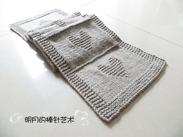 愛的心意  男士圍巾（零基礎(chǔ)視頻） - 明月的棒針?biāo)囆g(shù) - 明月的棒針?biāo)囆g(shù)
