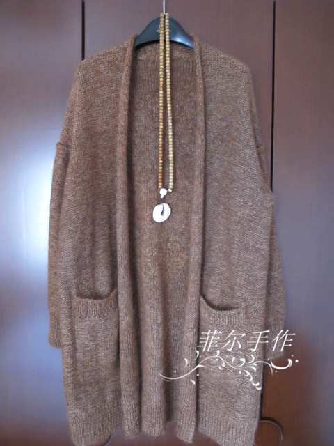 【菲爾手作】大牌開衫季之另一面---雙面穿大口袋披式外套（美圖+女兒秀) - 菲爾 - 菲爾的編織博客