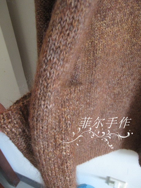 【菲爾手作】大牌開衫季之另一面---雙面穿大口袋披式外套（美圖+女兒秀) - 菲爾 - 菲爾的編織博客