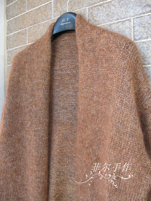 【菲爾手作】大牌開衫季之另一面---雙面穿大口袋披式外套（美圖+女兒秀) - 菲爾 - 菲爾的編織博客