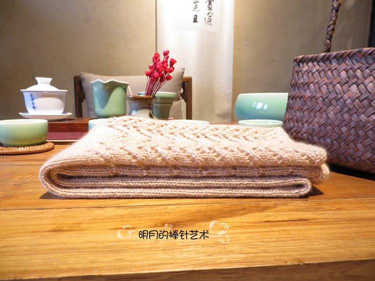 冬之戀（羊絨圍巾  視頻） - 明月的棒針?biāo)囆g(shù) - 明月的棒針?biāo)囆g(shù)