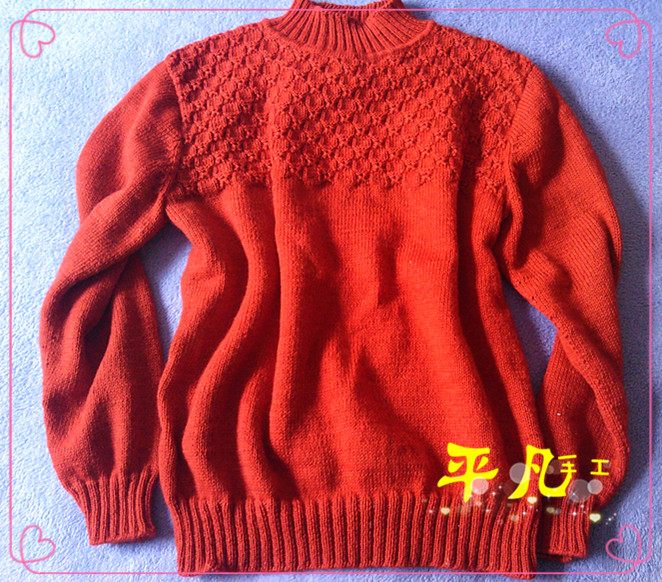 201305  【紅紅火火--紅色系】心意----婆婆的打底衣 - 平凡的女人 - 平凡的編織小屋