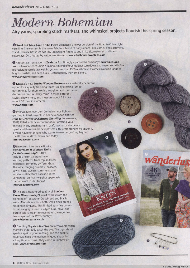 Interweave Knits - Spring 2015 - 紫蘇 - 紫蘇的博客