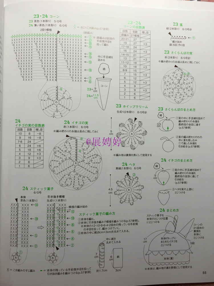 展娉婷新年禮物第二發(fā)：簡(jiǎn)單！鉤針編織孩子喜歡的水果·蔬菜·甜點(diǎn)帽子 - 展娉婷 - 展娉婷的鉤針世界