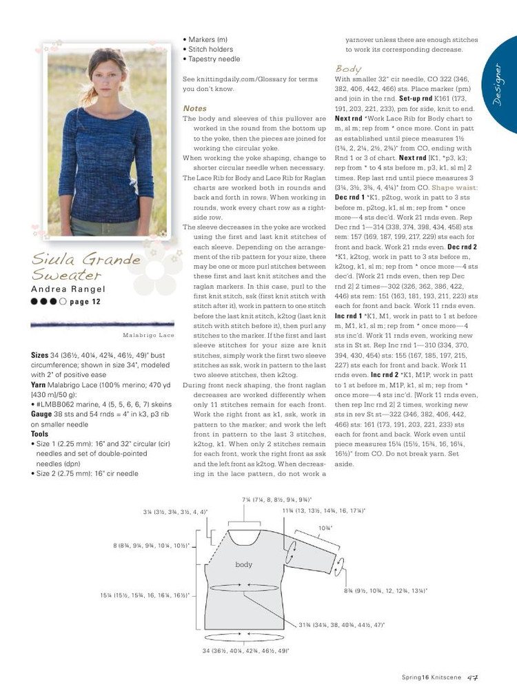 Knitscene  Spring 2016 - 輕描淡寫 - 輕描淡寫