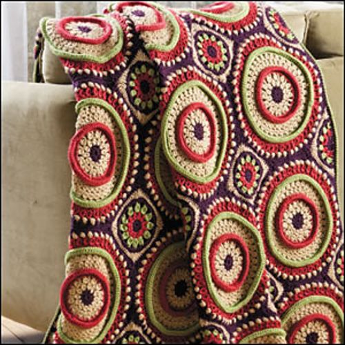 Ringtoss Afghan ~ crochet pattern available via ravelry {crochet world magazine}