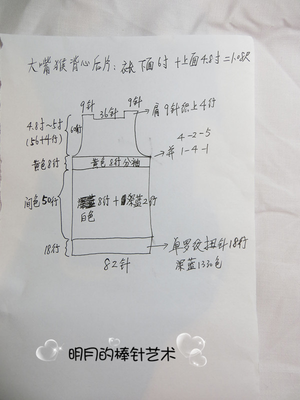 漂亮搭色 大嘴猴 背心（視頻） - 明月的棒針?biāo)囆g(shù) - 明月的棒針?biāo)囆g(shù)