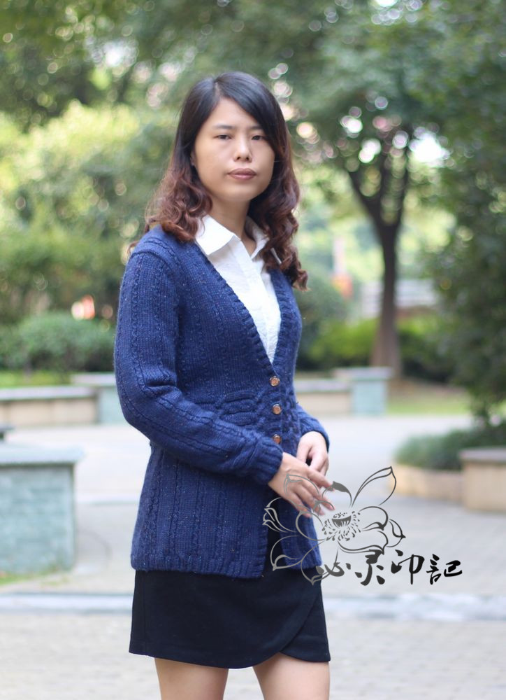【心靈印記】蔚藍(lán)如昔——仿志田OL收腰小開(kāi)衫 - 心靈印記 - 指間紗