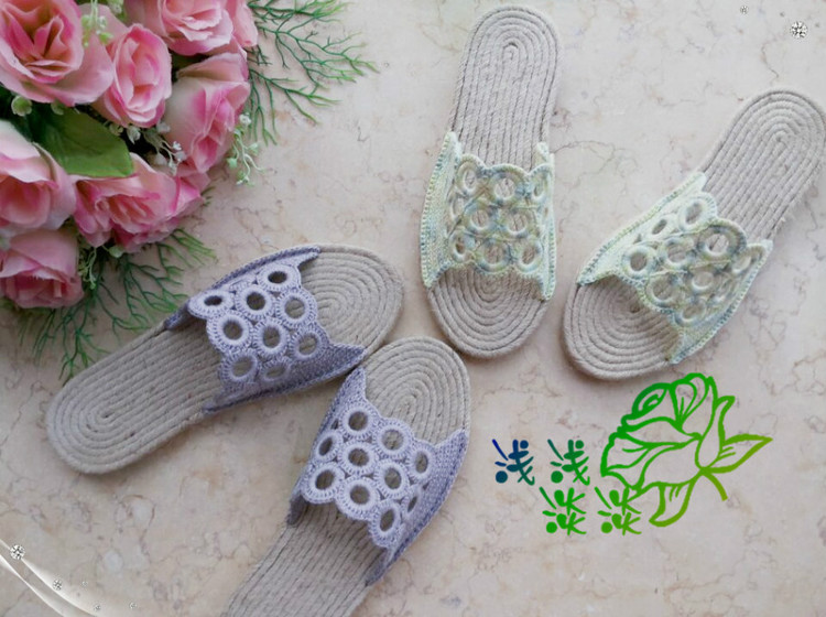 【淺淺淡淡】*綠芳---Eizi Craft麻牛筋底涼拖 - 淺淺淡淡 - 淺 淺 淡 淡