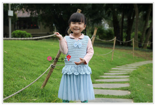 蘭汐兒~~~清涼棉---紗網(wǎng)背心裙---021 - 碧海---纏夢(mèng) - 天香手編工作室