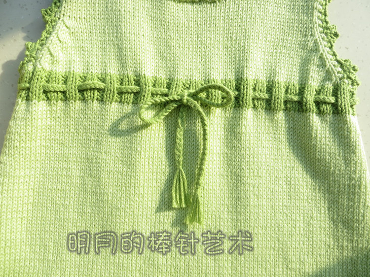 清新小綠裙（視頻） - 明月的棒針?biāo)囆g(shù) - 明月的棒針?biāo)囆g(shù)