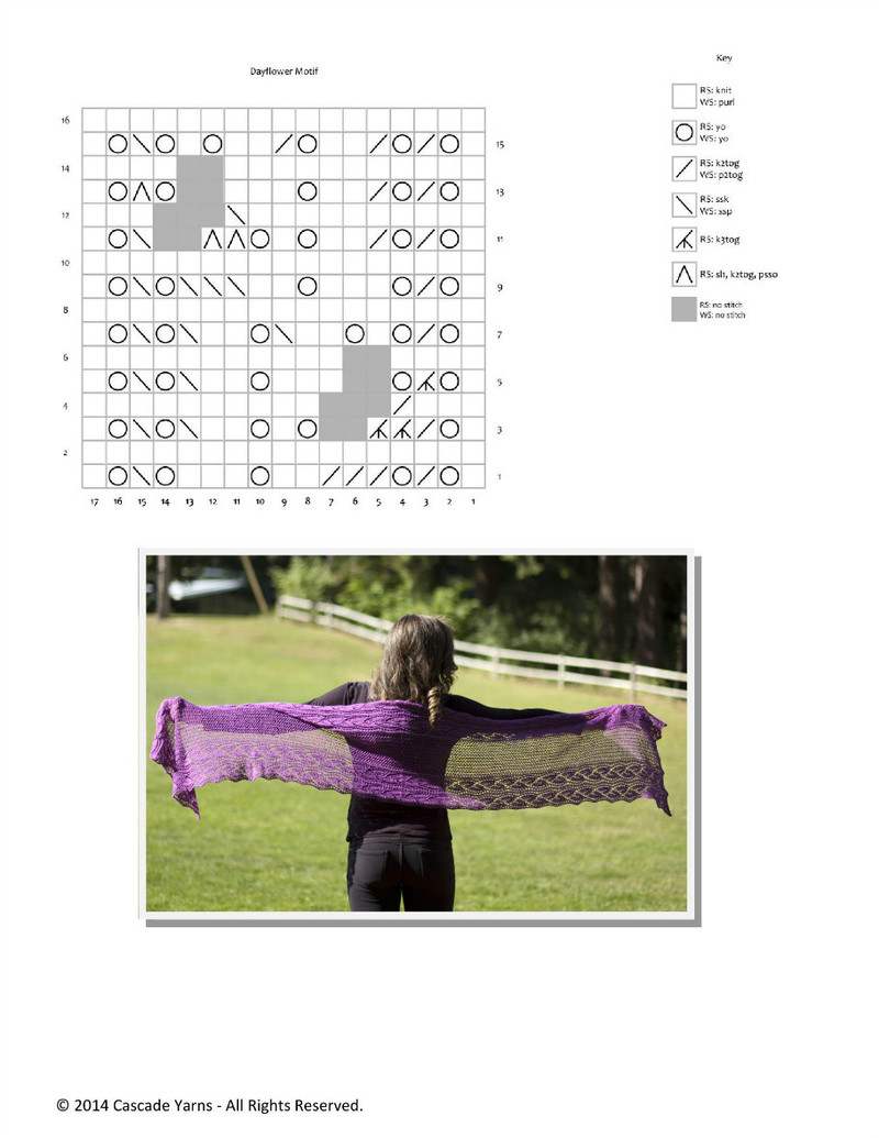 Forest Hills Dayflower Wrap - Laurie Beardsley - Daliute -