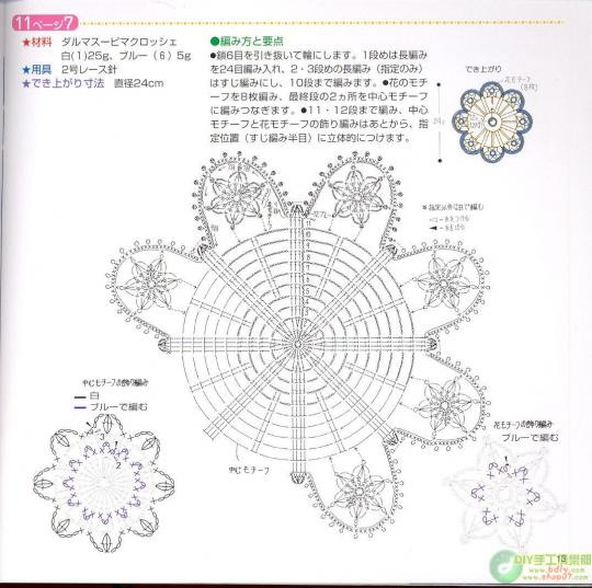 30厘米以內(nèi)桌布鉤織（1） - 木棉花 - 雨茫茫，霧茫茫，盼望花開，花已落……