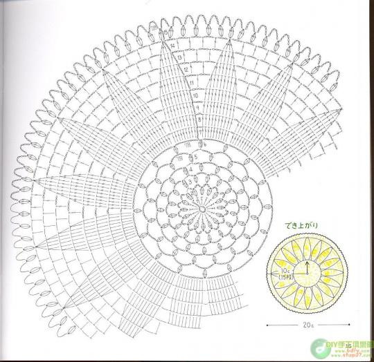 30厘米以內(nèi)桌布鉤織（1） - 木棉花 - 雨茫茫，霧茫茫，盼望花開，花已落……
