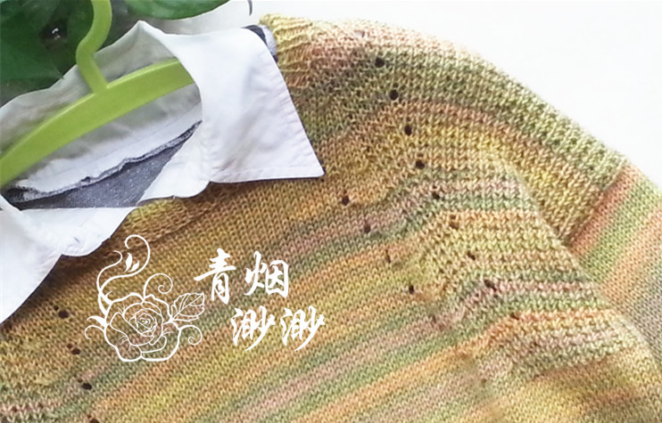 撫綠---段染簡(jiǎn)約休閑寬松套頭衫 - 青煙渺渺 - 青煙渺渺