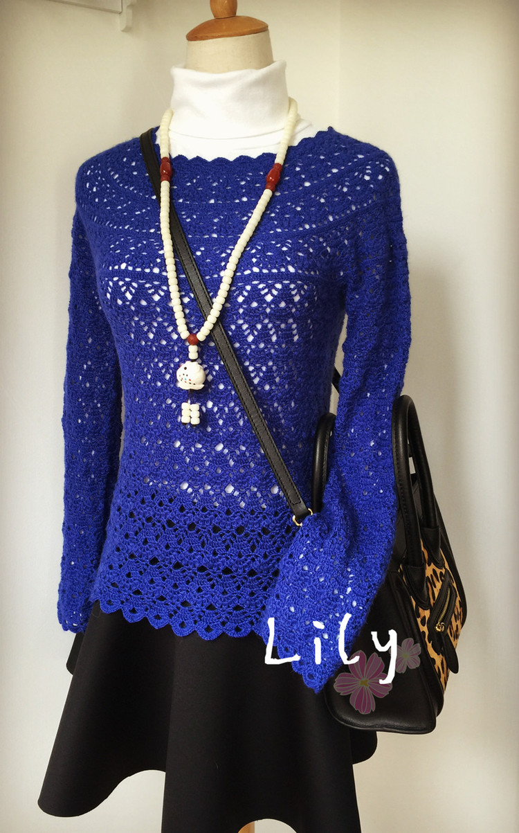 【Lily手工】--藍寶石--論壇金羊線之蔥衣 - Lily - Lily的手工編織天地