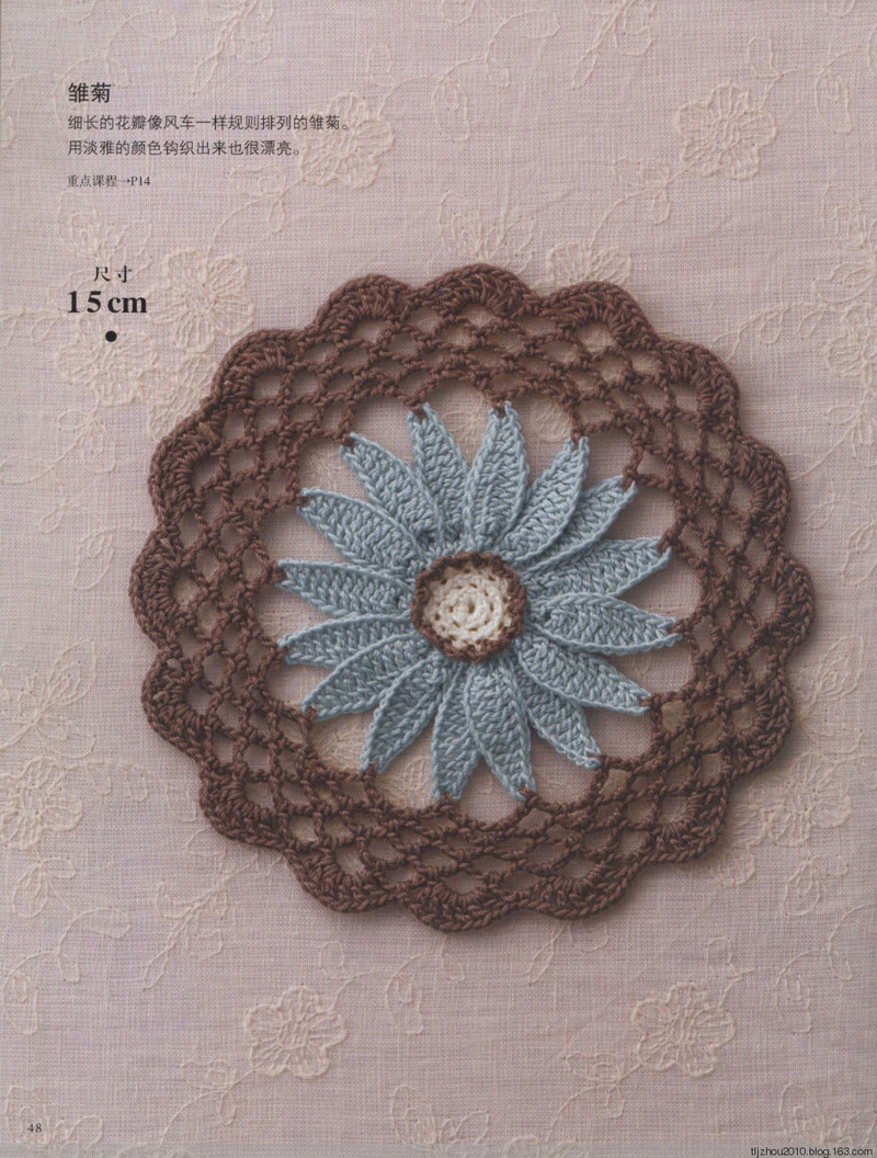 【轉載】Asahi Original. Flower Doily 2014 鉤織花樣小墊  - 荷塘秀色 - 茶之韻