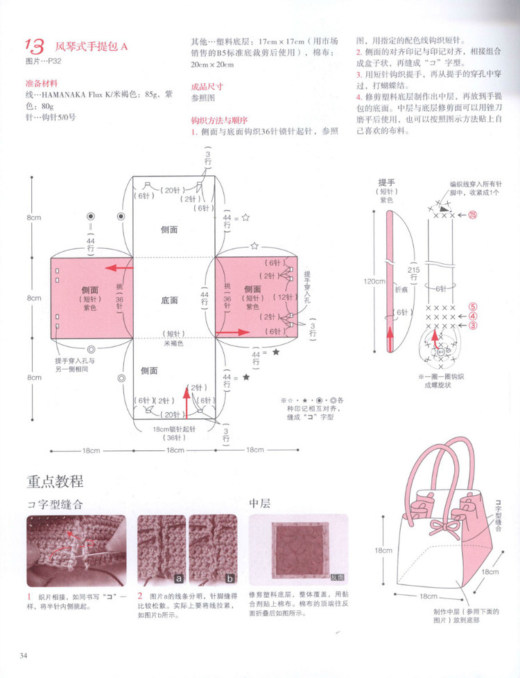 編織尚典----時尚個性天然麻線包 Natural Bag 2015  - 荷塘秀色 - 茶之韻