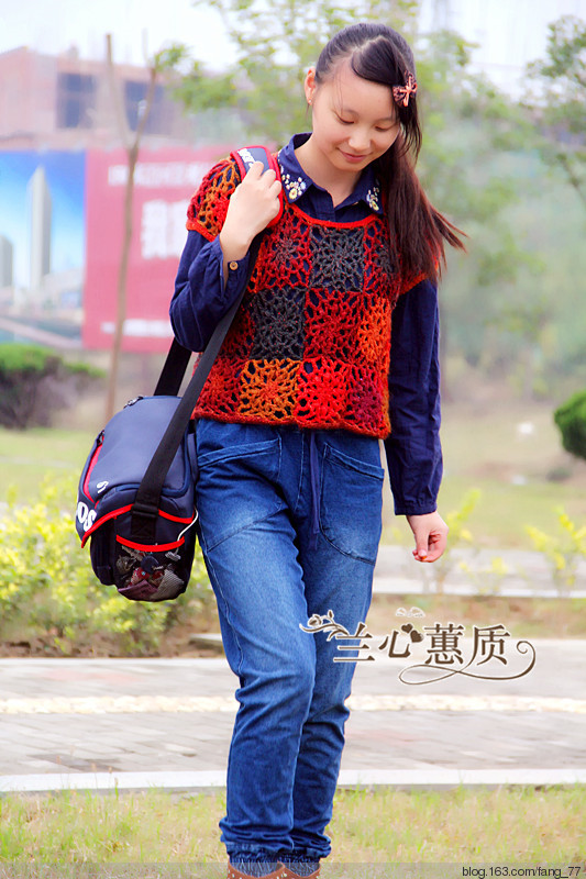花窗~~七彩云拼花小衫（蘭心蕙質(zhì)2014） - 蘭心蕙質(zhì) - 蘭心蕙質(zhì)藍(lán)云海