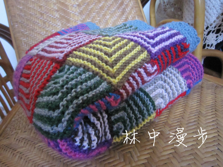 年終盤點那些零頭線--魔方膝蓋毯 - 林中漫步 - 鉤針時光