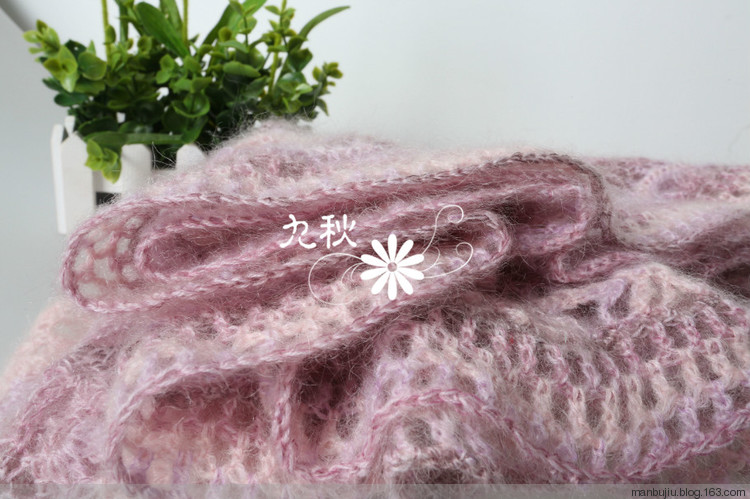 九秋作品——逸紅顏披肩 - manbujiu - 九秋——一個(gè)很胖很胖的老太