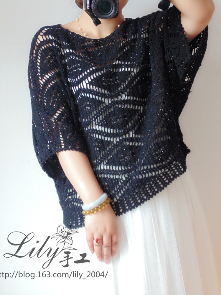 【Lily手工】--201525--聆聽--休閑蝙蝠袖鉤衣 - Lily - Lily的手工編織天地