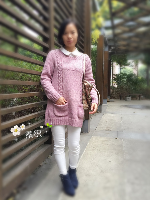 踏歌行------雪蓮花休閑長款毛衣 - lzhenzhuo - 蓁灼的手工博客