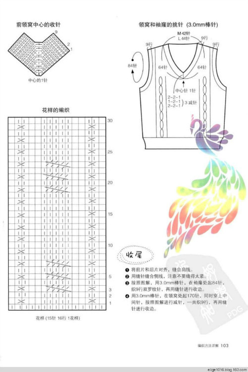 淡淡愛～～～老爸的V領(lǐng)絞花背心 - 空谷幽蘭 - 指間的溫柔