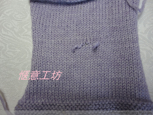 羊絨衫修補（一根斷頭的修補） - 愜意工坊 - 愜意工坊的博客
