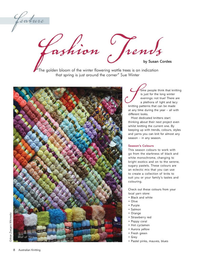 Australian Knitting  Volume 5 No3 2014 - 輕描淡寫 - 輕描淡寫