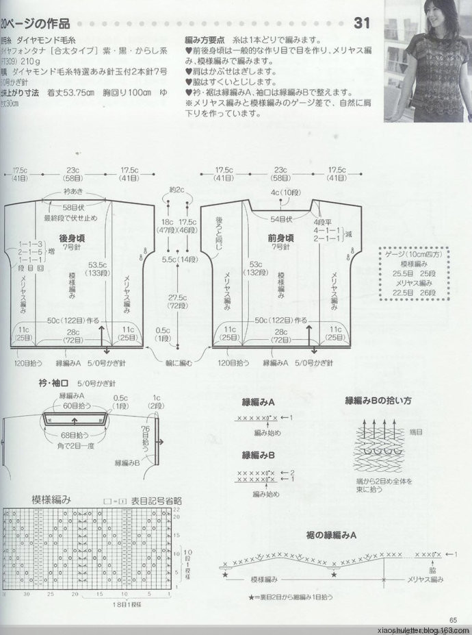 [巧手媽咪]彩藍(lán)--藍(lán)系段染短袖 - xiaoshuletter - 七彩虹毛線