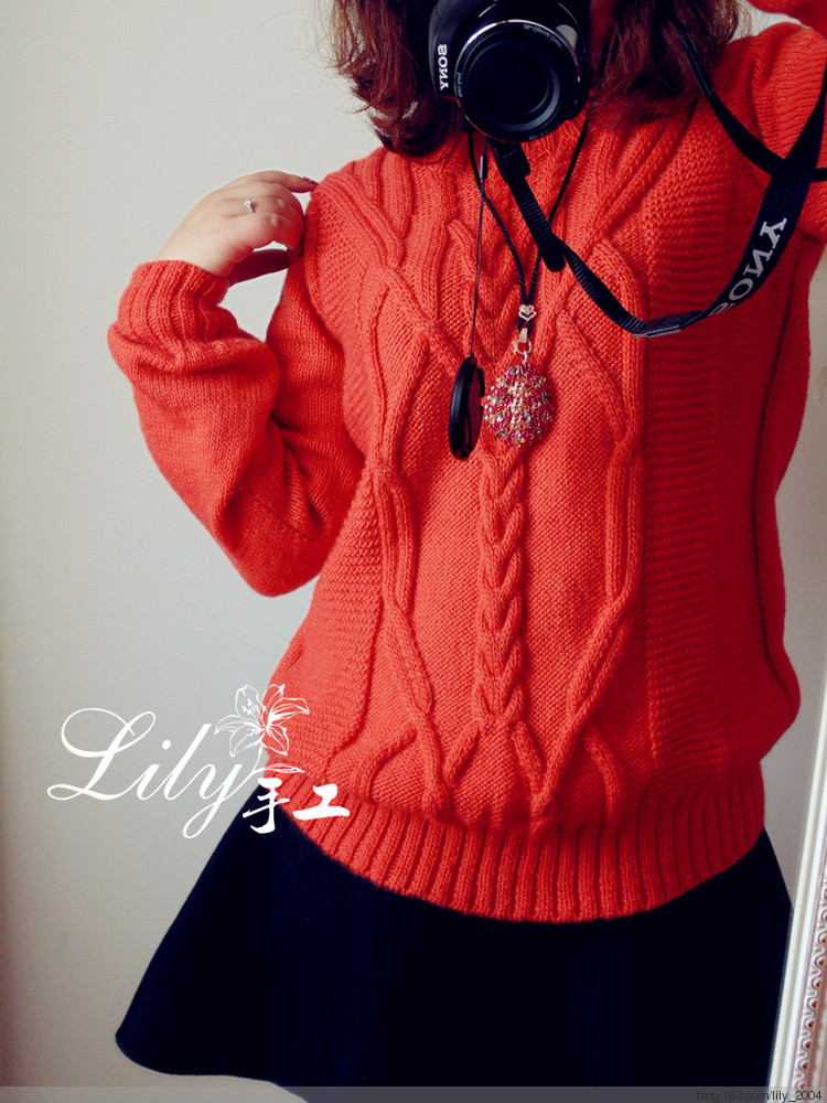 【Lily手工】--楓.橋--仿阿卡套衫 - Lily - Lily的手工編織天地