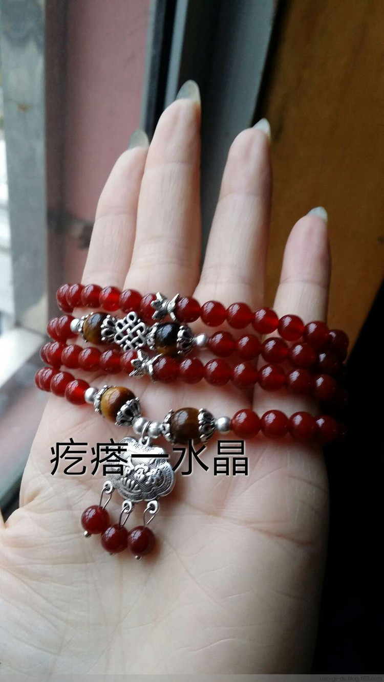 疙瘩水晶店--即時(shí)貼，4圈藏銀紅瑪瑙手鏈！ - 小疙瘩 - 小疙瘩的博客