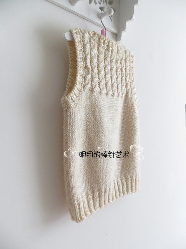 帥氣雪花口袋男孩背心（新手視頻） - 明月的棒針?biāo)囆g(shù) - 明月的棒針?biāo)囆g(shù)