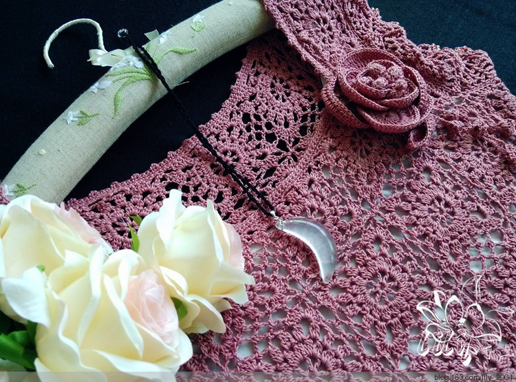 【Lily手工】--襲人--仿外網(wǎng)小禮服裙（云帛） - Lily - Lily的手工編織天地