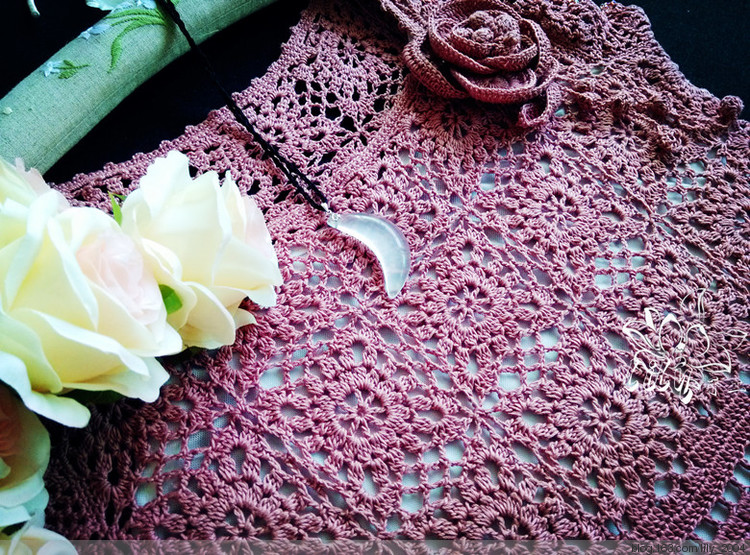 【Lily手工】--襲人--仿外網(wǎng)小禮服裙（云帛） - Lily - Lily的手工編織天地