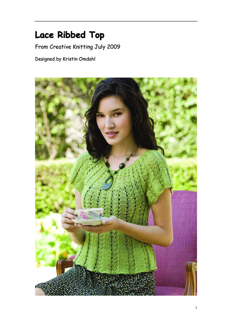 翻譯——Lace Ribbed Top   - 空中浮萍 - 空中浮萍的博客