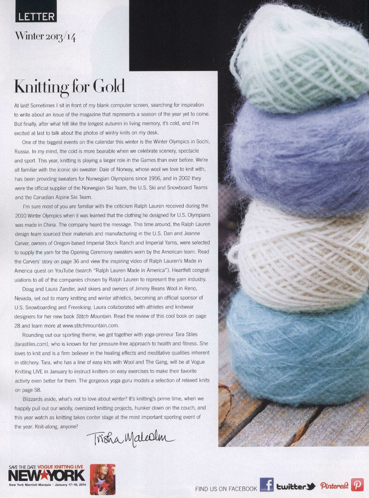 Vogue Knitting 2013/2014 冬季 - 輕描淡寫 - 輕描淡寫