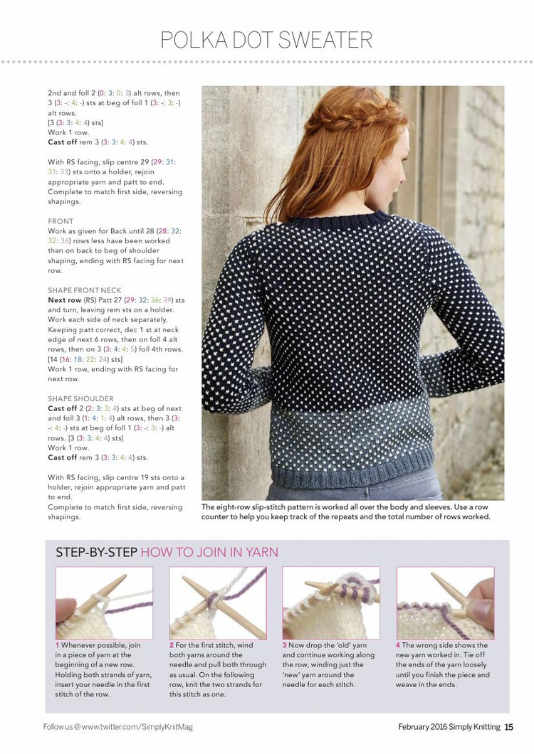 Simply Knitting  February 2016 - 輕描淡寫 - 輕描淡寫