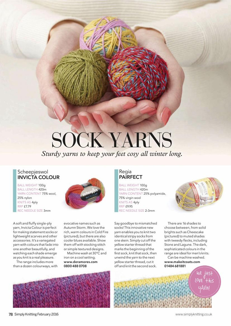 Simply Knitting  February 2016 - 輕描淡寫 - 輕描淡寫