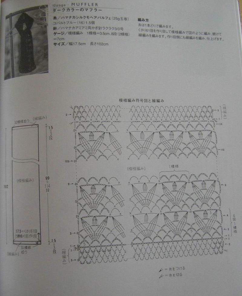 兩款鉤針圍巾圖解 - 紅色郁金香 - 我的博客