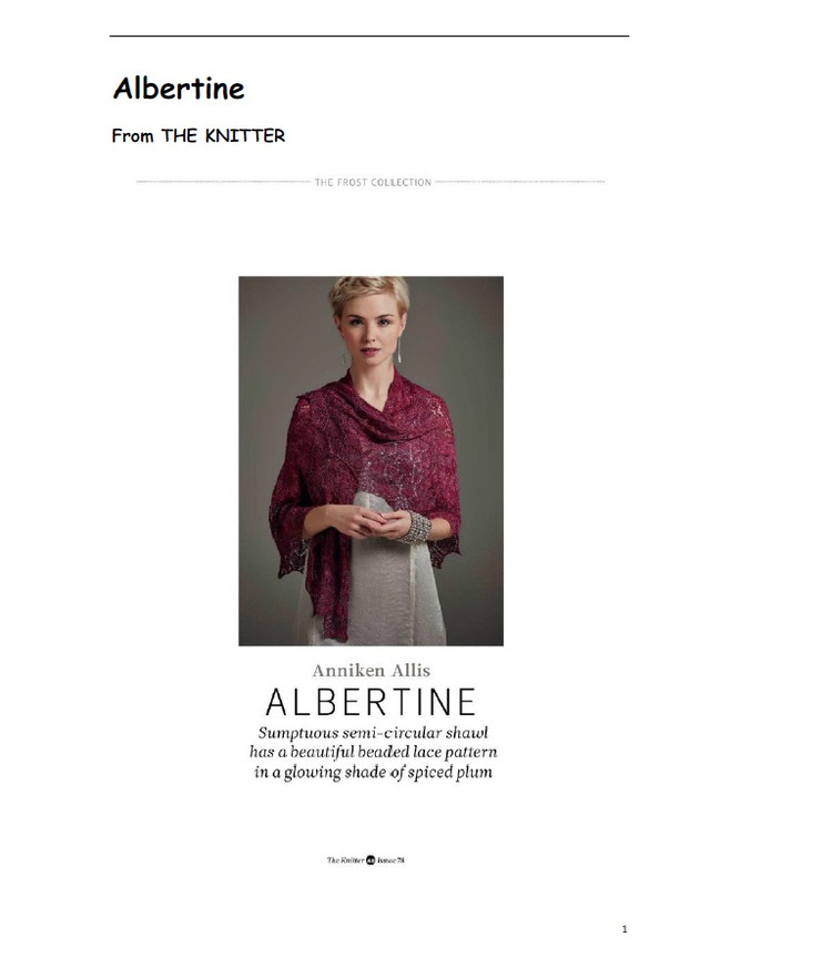 小熊翻譯——Albertine紅莓果披肩 - ferrero1869 - 小熊的天地
