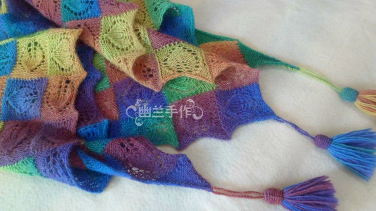彩葉～～～仿東倒西歪披肩45 - 空谷幽蘭 - 指尖的溫柔～幽蘭の編織時(shí)光