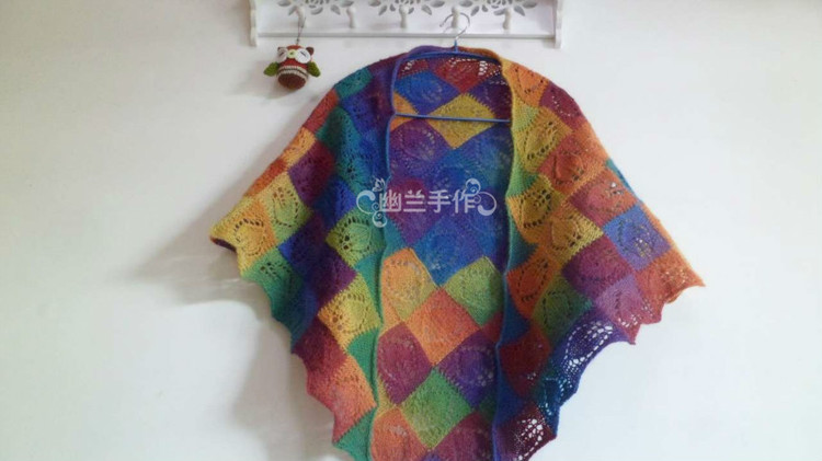 彩葉～～～仿東倒西歪披肩45 - 空谷幽蘭 - 指尖的溫柔～幽蘭の編織時(shí)光