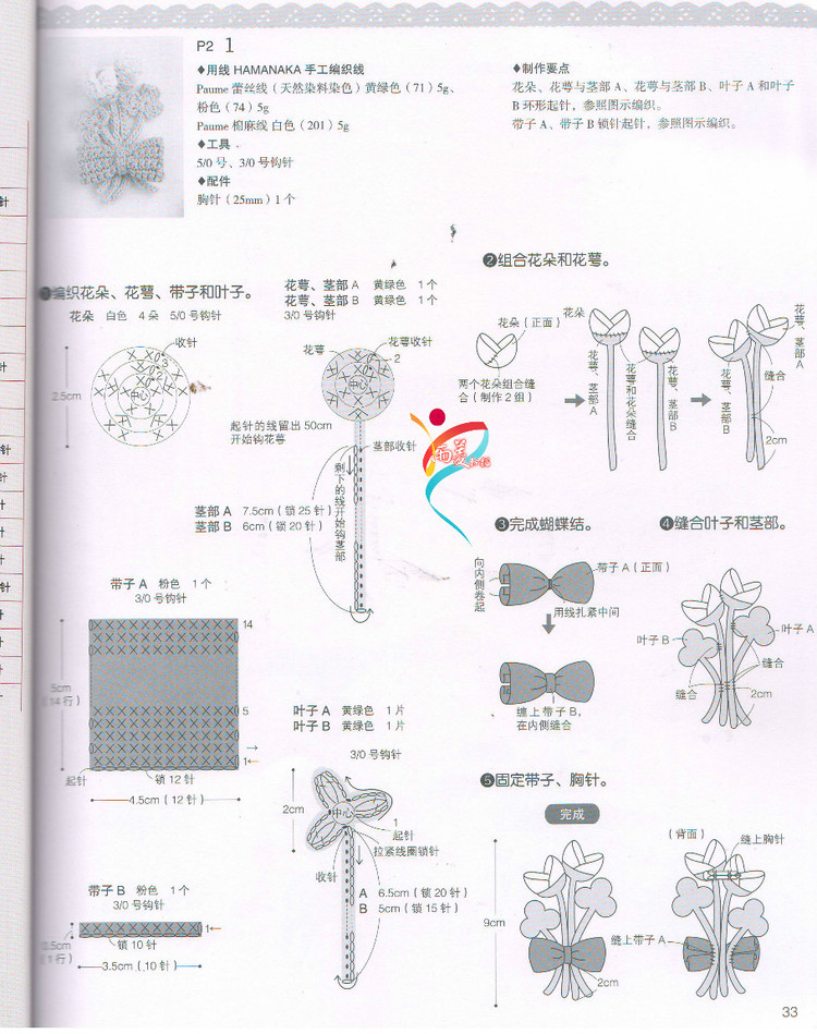 【雨菱掃描】戀上手編花飾 57款小飾品 - 雨菱 - 愛是綻放的花朵
