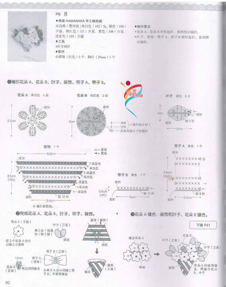 【雨菱掃描】戀上手編花飾 57款小飾品 - 雨菱 - 愛是綻放的花朵