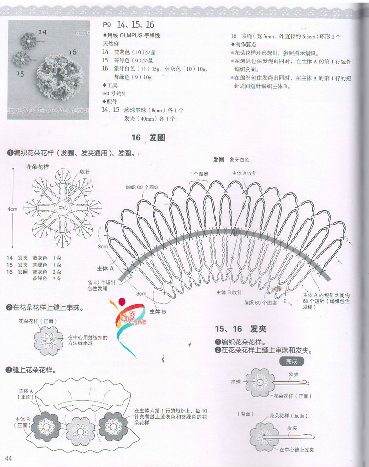 【雨菱掃描】戀上手編花飾 57款小飾品 - 雨菱 - 愛是綻放的花朵