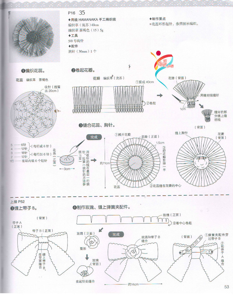 【雨菱掃描】戀上手編花飾 57款小飾品 - 雨菱 - 愛是綻放的花朵