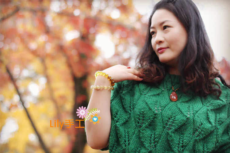 【Lily手工】--茵蒀--大樹葉寬松斗蓬式套衫 - Lily - Lily的手工編織天地